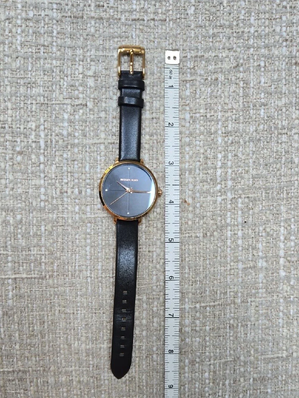 Michael Kors Black Dial Watch with Rose Gold Case